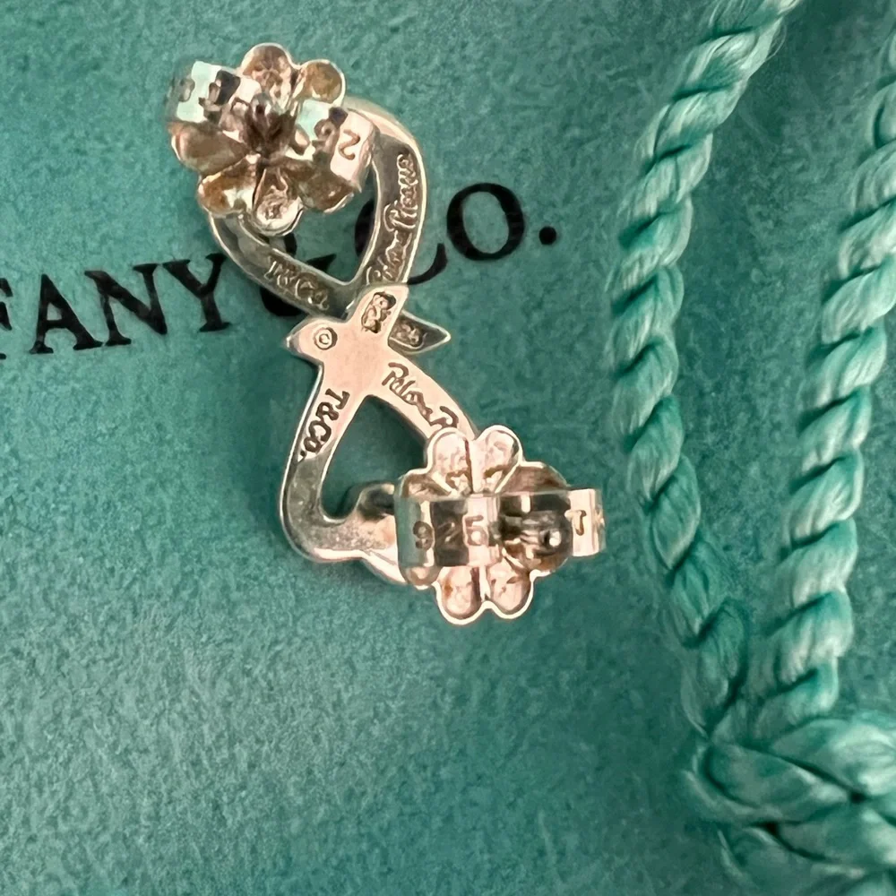 🌸🌸 Authentic Tiffany & Co. Paloma Picasso Sterling Silver Loving Heart E… - Picture 4 of 7